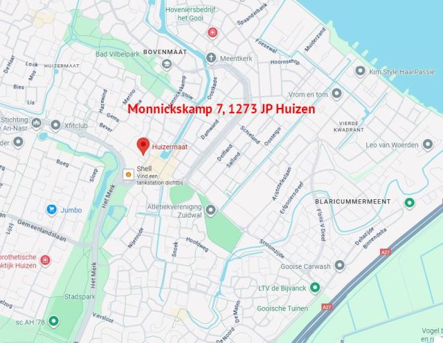 kaart locatie Huizermaat